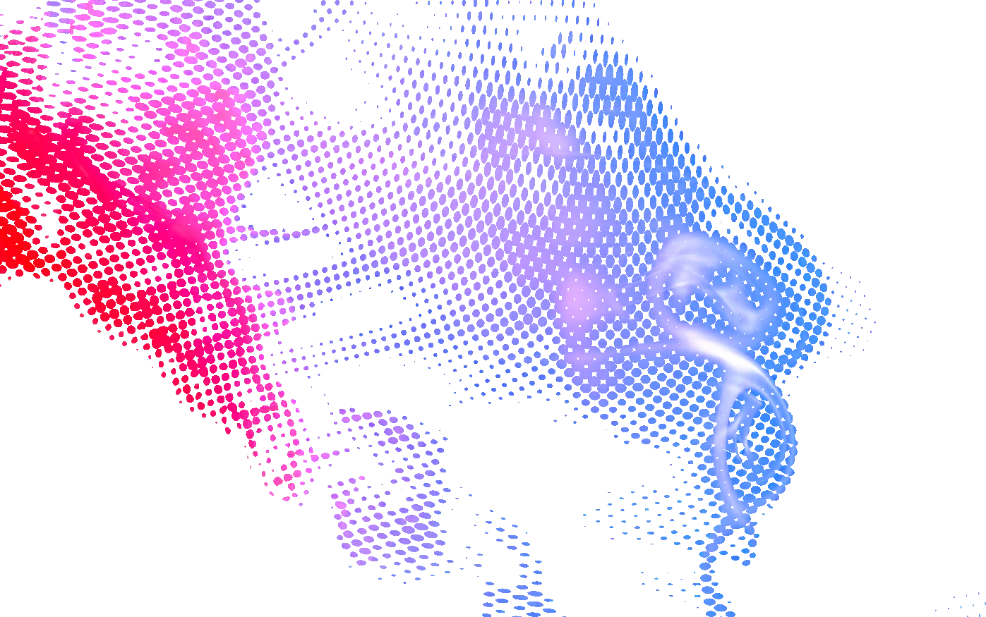 The same smoke converted by NXRIP into a visible halftone dot pattern