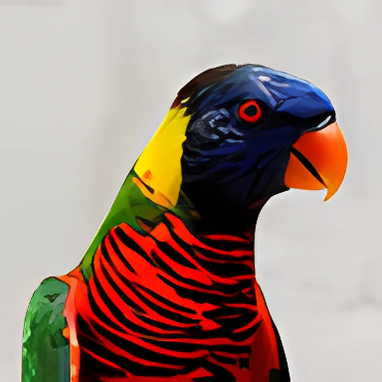 The same parrot after NXRIP four-times local AI upscaling