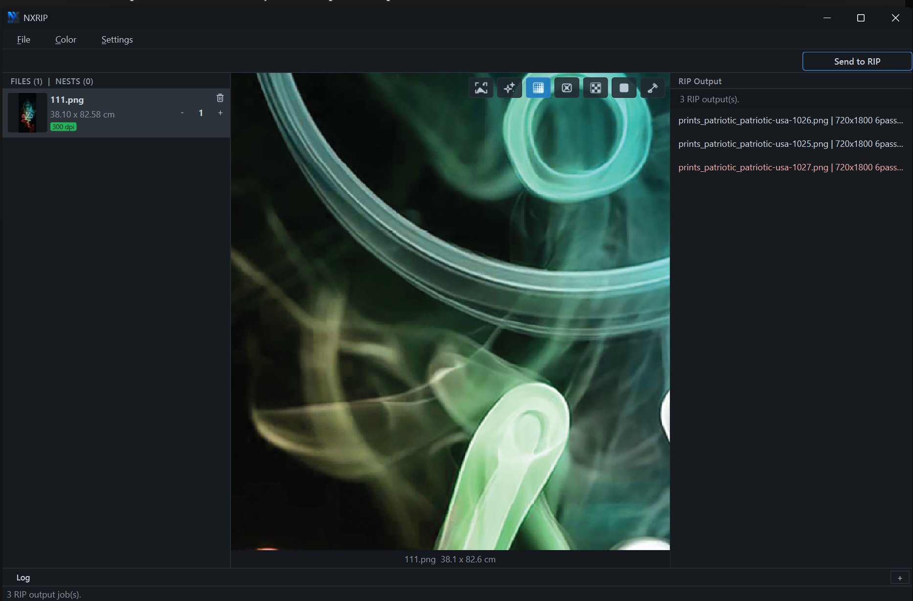 Artwork with transparency before halftoning