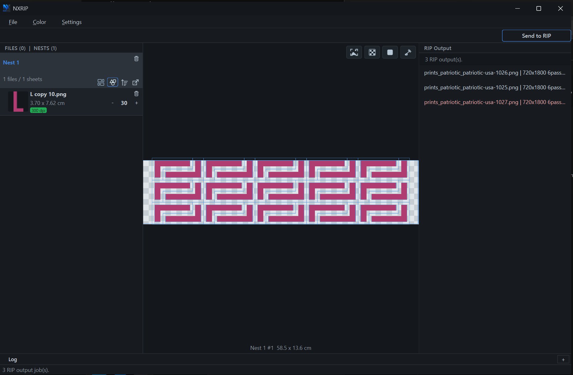 NXRIP shape-based nesting example